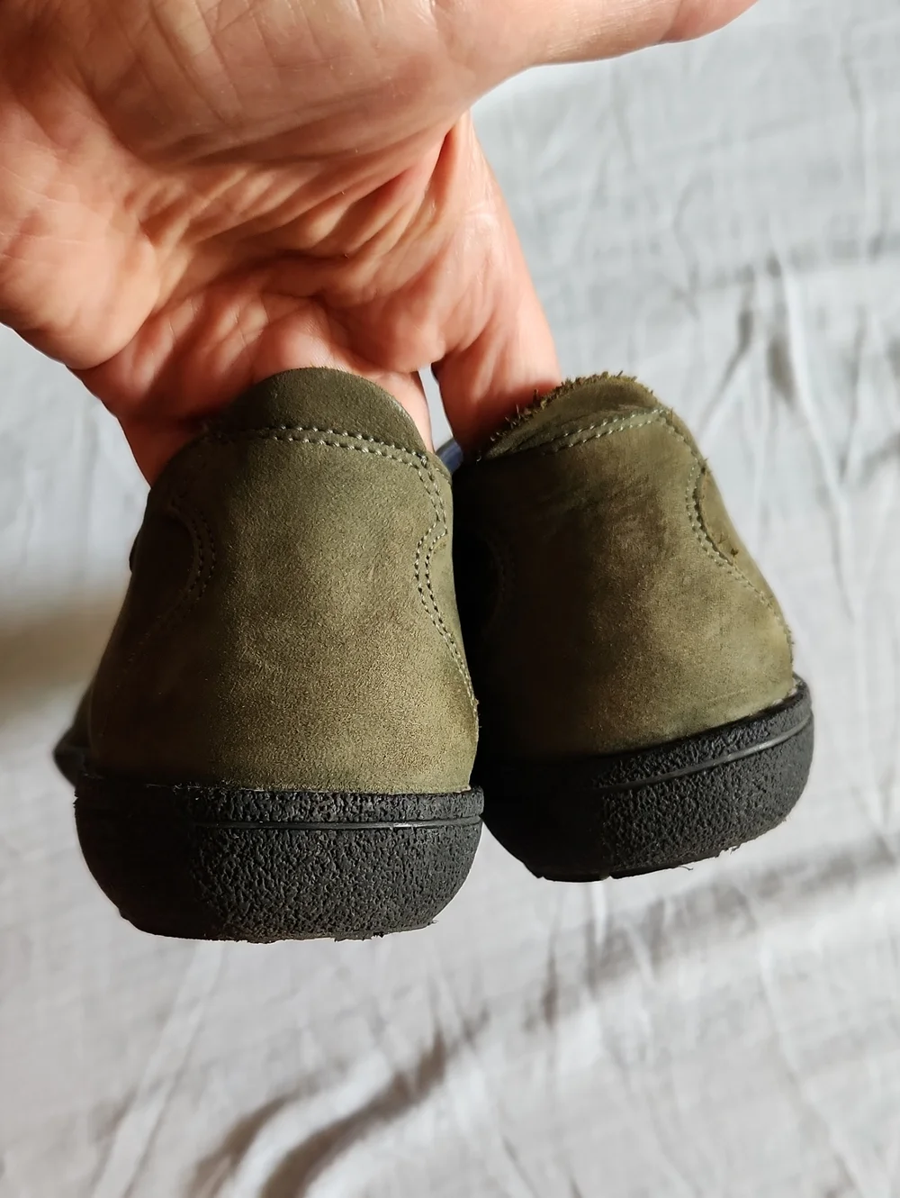Jungla Elastic Loop Lacing Olive Green Suede Women's Shoes Size 40/9.5